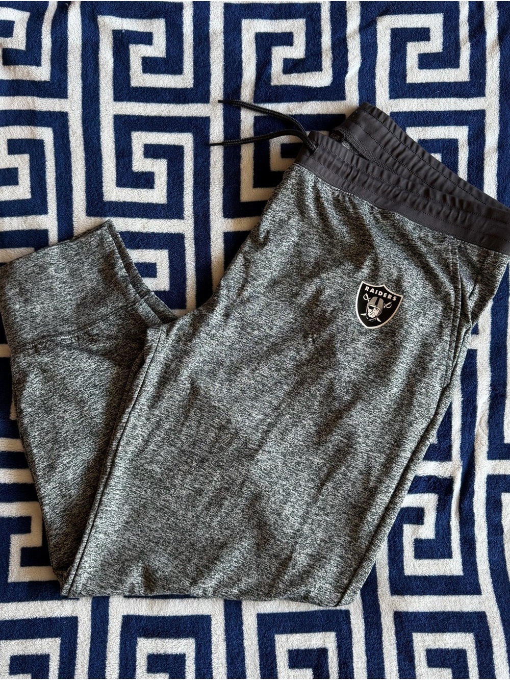 Fanatics Gray Heather Raiders Jogger Sweatpants